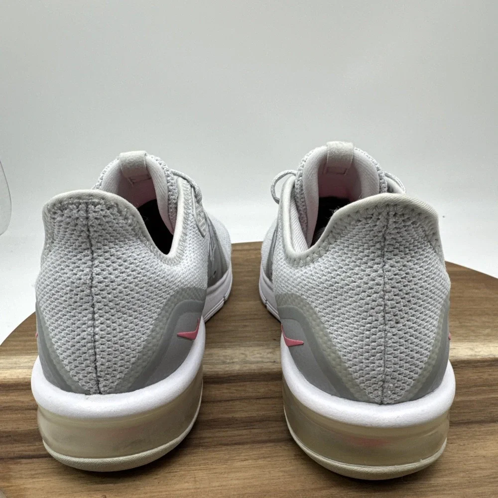 Nike Womens Air Max‎ Sequent 3 Running Shoes Grey/Pink 908993-012 Size 7.5 EUC